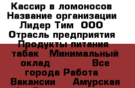 Кассир в ломоносов › Название организации ­ Лидер Тим, ООО › Отрасль предприятия ­ Продукты питания, табак › Минимальный оклад ­ 25 900 - Все города Работа » Вакансии   . Амурская обл.,Благовещенский р-н